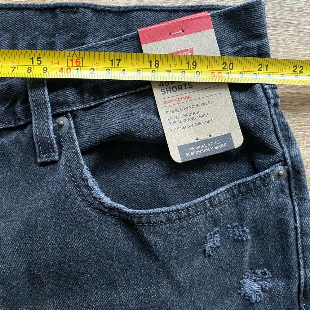 Levi's 469 Loose Fit Distressed Shorts